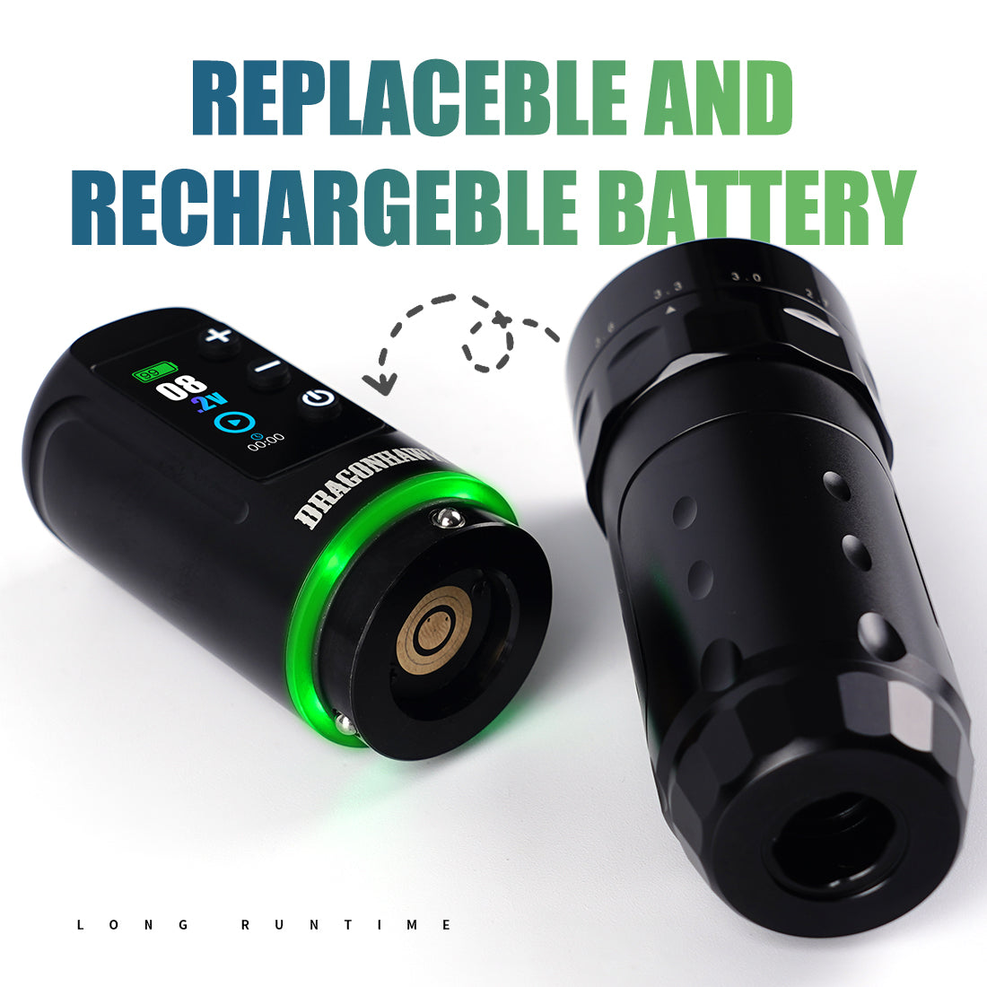 Dragonhawk L3 Wireless Tattoo Gun 7 Strokes Length  Rotary Pen Machine